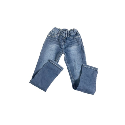 Members Mark Girls Knit Denim Jeans Size 6 Dark Wash Skinny Ankle Adjustable - Picture 2 of 5