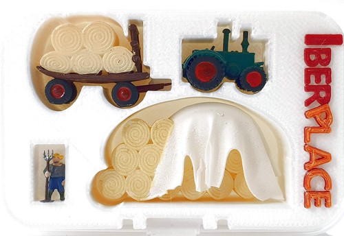 🧨 Liquidación – Z 1:220 escala figuras Iberplace 10004 Tractor rollos de heno - Bild 1 von 13