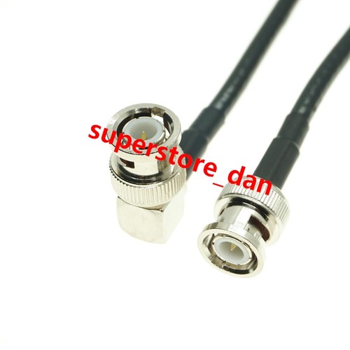 1/3/6/10ft BNC Male Right Angle to BNC Male straight RF Pigtail Cable RG58 - Picture 3 of 6