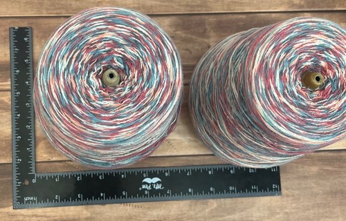 VINTAGE 1 Kone Astro-Dye Works Multi Chalktone 8/2 KP Baumwollgarn - Bild 2 von 9
