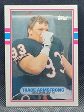 1989 Topps Traded Trace Armstrong Rookie Card #61T Chicago Bears 