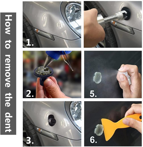 Car Dent Remover Tool, Paintless Dent Repair Kit, Pro Slide Hammer Tools with 16 - Picture 7 of 7