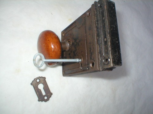 Antique Victorian Era Surface Mount Door Hardware - Picture 7 of 7