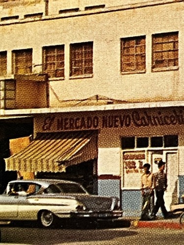 Cartel postal de Coca Cola escena callejera de México de Juárez c1960 - Imagen 4 de 9