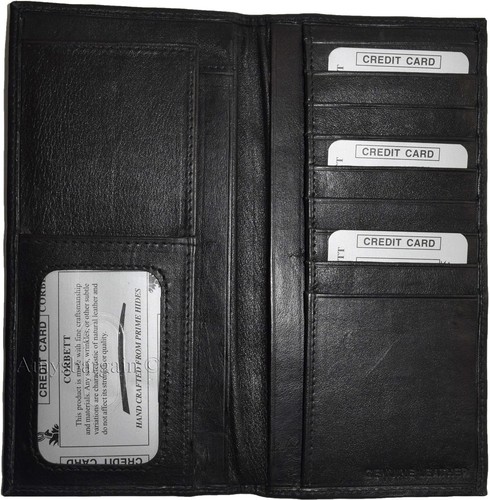 Lote de 4 Billeteras de Cuero para Mujer/Hombre Negras Sin Marca Cartera Estuche para Tarjetas - Imagen 11 de 12