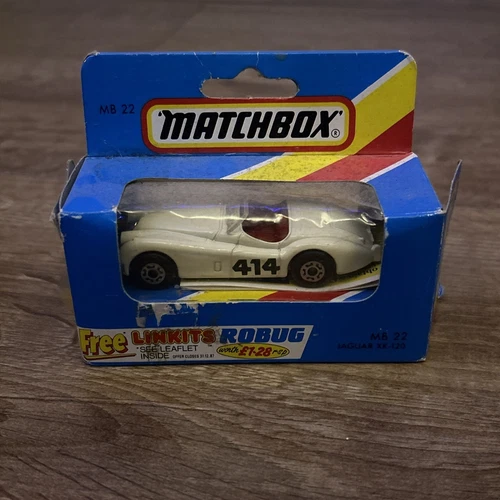 Matchbox 1981 cream MB 22 Jaguar XK-120 (no414) Diecast vintage toy car model!
