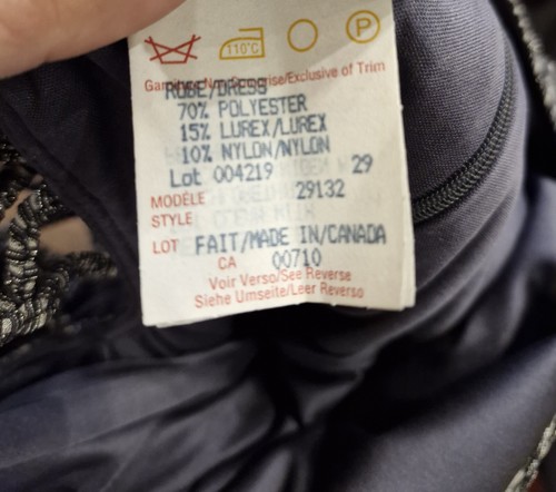 Vintage Joseph Ribkoff Collection Silber Metallic Bodycon Kleid Spaghetti - Bild 9 von 9