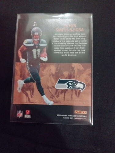 2023 Panini Contenders #21 Jaxon Smith Njigba Rookie Hengste RC Seattle... - Bild 4 von 5
