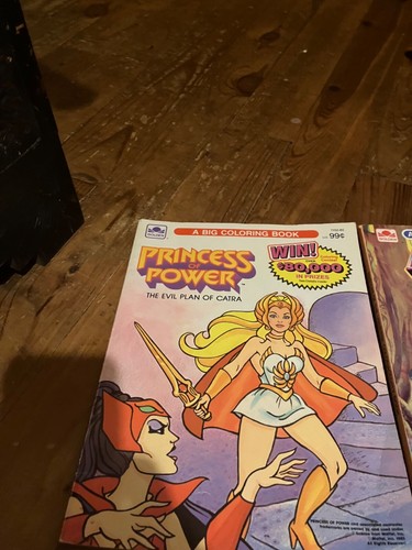Lot of 2 Golden Coloring MASTERS THE UNIVERSE 1984 He-man She-Ra Skeletor MOTU - Picture 2 of 13