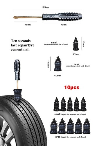 Car Tire Repair Kit Puncture Plug Tools Motorcycle Tyre Puncture Emergency Kits - Picture 15 of 22