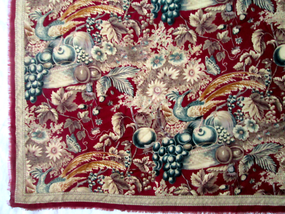 Foulard Vintage SIGNATURE ECHO En Laine Et Soie - 94x100 Cm Bordeaux