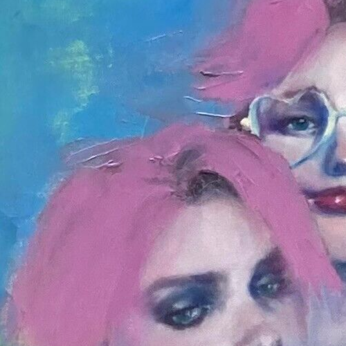 SILVIA BIGNAMI 'THE TIK TOK COMBO' OLIO SU TELA 35X45CM 2023 LUXURY - Foto 11 di 12