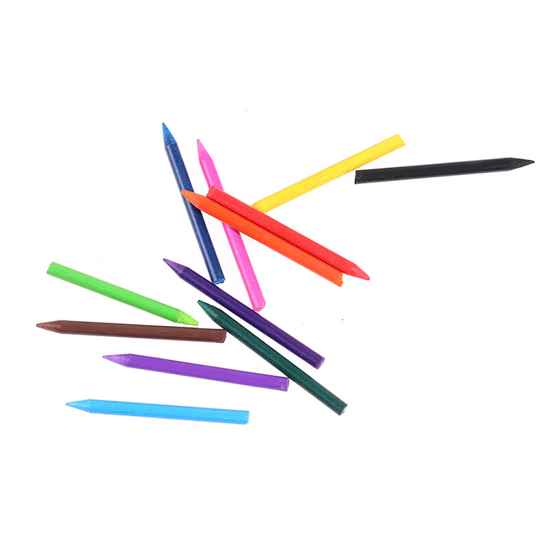 1Set 112 Dollhouse Mini Crayon Watercolor Box Paint Pen Drawing Room