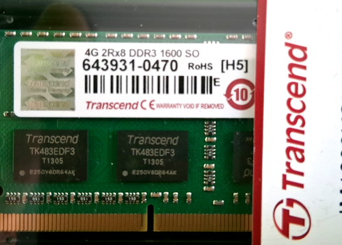 Transcend 4 GB DDR3 1600 MHz DDR3 Memory (JM1600KSN4G) - Picture 2 of 3