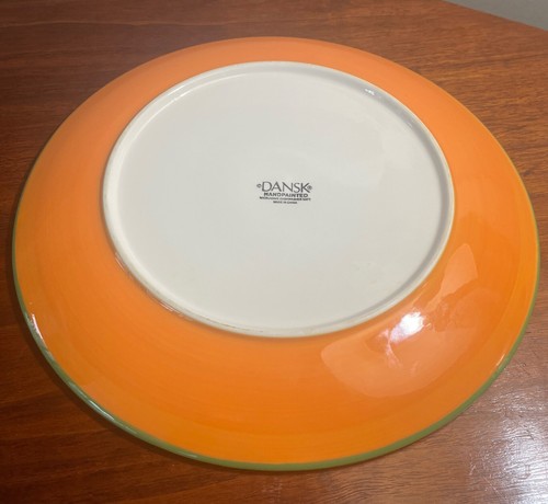Dansk Set Of 4 Caribe Aruba Orange Dinner Plates 10⅝" Red Orange Yellow Green - Picture 5 of 11