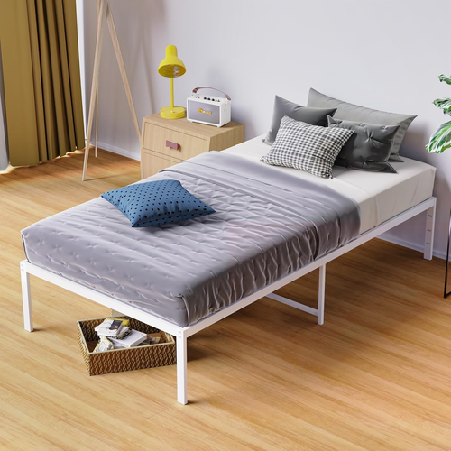 14 Inch Twin Bed Frame with Storage Heavy Duty Tall Metal Platform Bed Frame wit - Picture 7 of 9