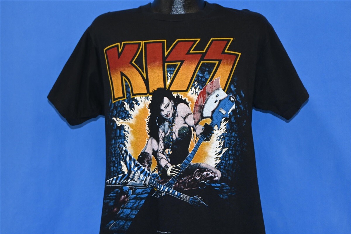 vintage 80s KISS ANIMALIZE WORLD TOUR CONCERT 1984 GENE SIMMONS t-shirt ...