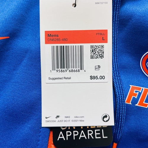 Nike Florida Gators Sideline ThermaFit Hoodie Jacket Blue Men Size:M,L,XL DN6285 - Picture 9 of 10