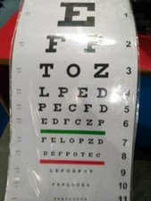 Wall Hanging Snellen Distance Vision Eye Chart 20Ft (Pack of 1) Free Shipping