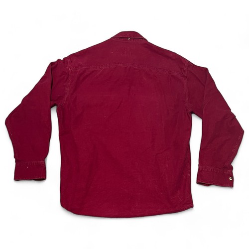 Camisa Cabela's roja manga larga con cuello abotonado para hombre talla mediana - Imagen 4 de 6