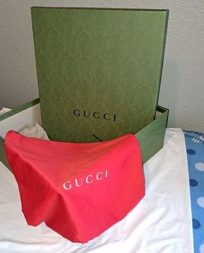 Extra Large Gucci Box with Pair of Red Gucci Dust Bags (Boots) - Picture 9 of 14
