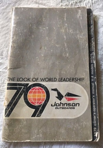 Fuerabordas Johnson 1979 manual del operador del propietario modelos V-4