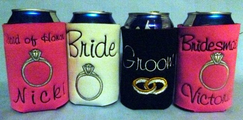 PERSONALIZED KOOZIE embroidered Can Cover - Design your own ~ Many choices!!! - Picture 12 of 12