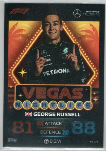 George Russell F1 Topps Turbo Attax 2023 Formula 1 Limited Edition Cards MEG