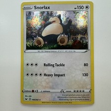 SNORLAX 140/202 SWORD & SHIELD BASE SET POKEMON (PROMO COSMOS HOLO, NM)