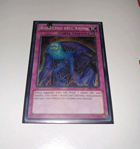 1x Italian Yu-Gi-Oh Soul Drain Super Rare Unlimited Edition AP04-EN013 IT013 NM