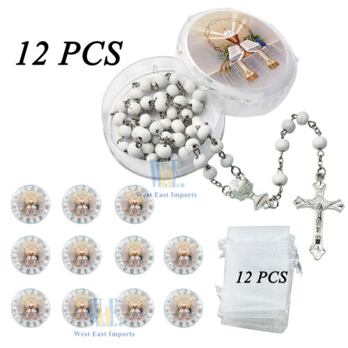 First Holy Communion Scented Rosary Favor -12 Rosaries chalice center individual - Picture 23 of 28