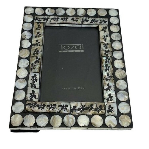 Tozai Home Picture Frame 4 x 6 in Photo Mosaic Photo Frame Mother Of Pearl - Picture 2 of 6