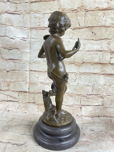 Junge Geigespieler klassische Kunst Bronze Skulptur Statue Figur Figur Geschenk - Bild 4 von 10