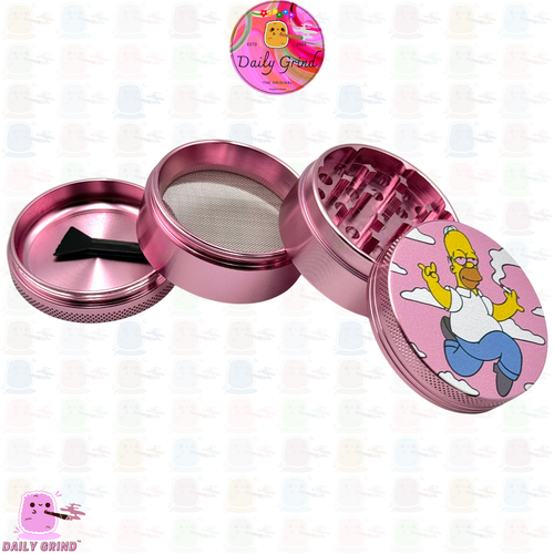 50mm Pink Y2K Cartopn Parody Pink Aluminium Tobacco 4-Part Grinder Funny Gift - Picture 3 of 3