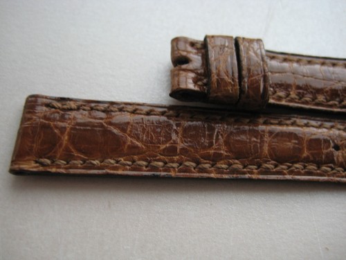 GENUINE PIAGET LADIES WATCH STRAP BAND CAMEL BROWN CROCO LEATHER 14 mm x 12 mm - Picture 8 of 17