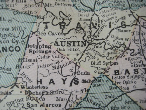 Original 1901 Antique Map EAST TEXAS Austin Galveston San Antonio Dallas Laredo - Picture 2 of 13