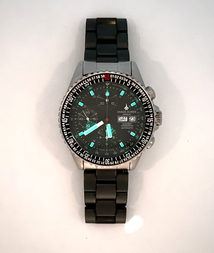Reloj para hombre Chase-Durer Combat Command automático 7750 cronógrafo 40 mm PVD negro - Imagen 22 de 22