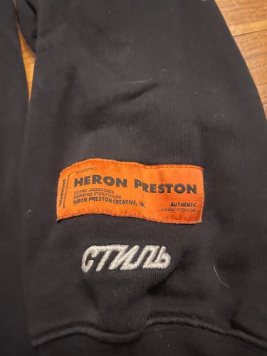 Heron Preston Black Cotton Logo Hoodie - Picture 6 of 8