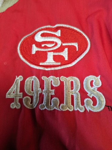 Vintage 90s NFL SAN FRANCISCO 49ERS JACKE HOODIE ROT Youth M 12/14 - Bild 4 von 17