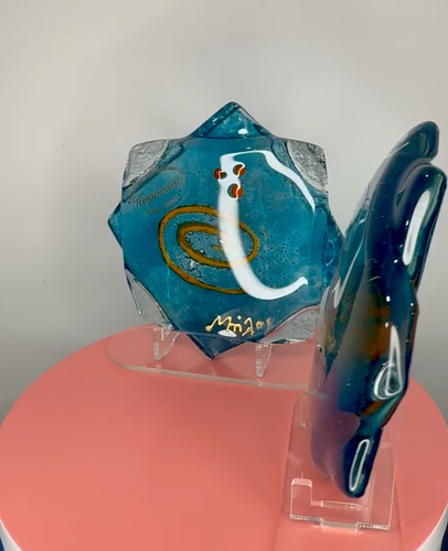 Handmade Fused Glass Paperweights – Pyrosofa Studio Milos Greece – Abstract Art - Video 1 of 1