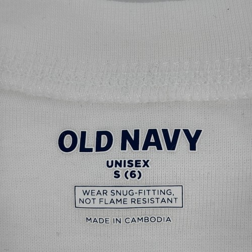 Old Navy NEW YEAR SAME ME Unisex Kid S/6 White Graphic LS Cotton Tee T-Shirt NWT - Picture 4 of 8