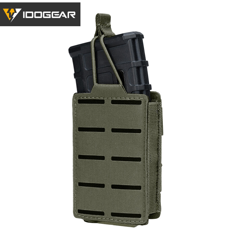 Pochette Porte-chargeur Tactique IDOGEAR - Pour 1 Chargeur 9mm - Fibre Carbone MOLLE - NEUF