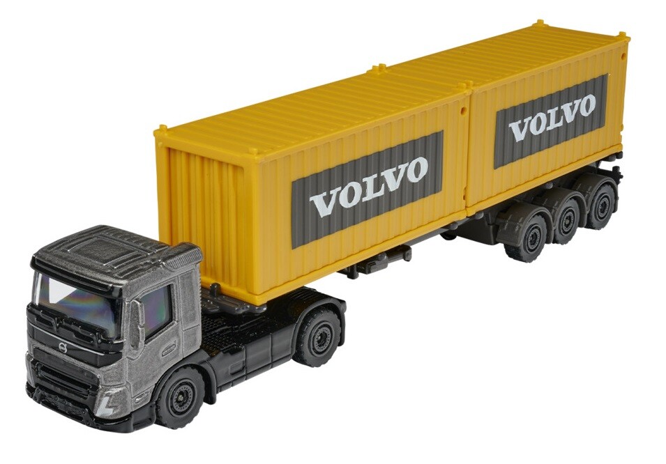 MAJORETTE VOLVO FMX TRUCK WITH TRAILER 1:87 DIE CAST METAL MAJORETTE VOLVO FMX TRUCK WITH TRAILER 1:87 DIE CAST METAL
