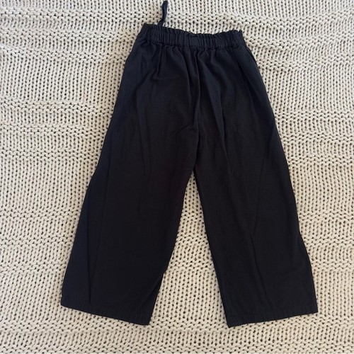 Zara Girls' Pull-on Black Eyelet 100% Cotton Pants Size 6 - Picture 4 of 7