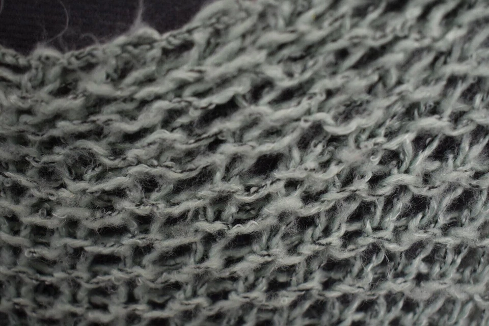 Suéter Decree para mujer azul elástico dobladillo transparente cuello redondo talla mediana Foto 3 de 4