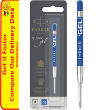 BLUE Parker Gel Ballpoint Pen Refill Medium 0.7mm Factory Sealed Pack