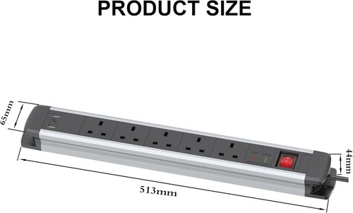 5 Way Extension Lead with 20W USB A and USB C Surge 1. 5 metre Cord UK PLUG NEW - Picture 3 of 3