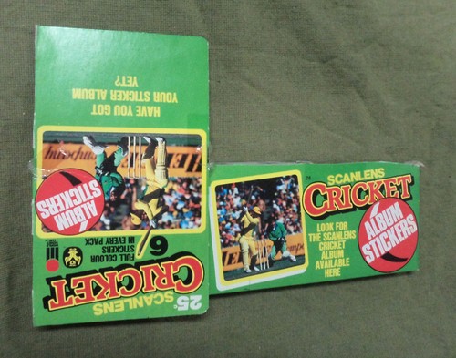 #T76. SCANLENS WORLD SERIES, CRICKET STICKER COUNTER DISPLAY BOX - Picture 2 of 3