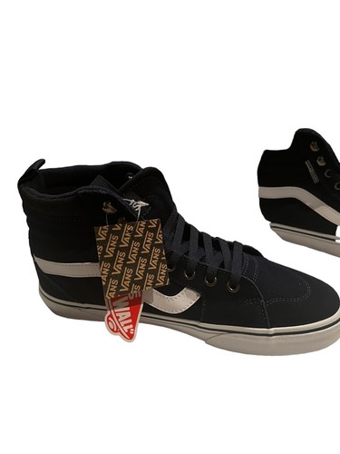 Vans Men's Hi-Top Trainers Sneaker Size 8.5 Suede Dress Blues Plaid - Picture 10 of 10