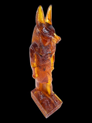 EINZIGARTIG ANTIK ALTÄGYPTISCH Bernstein Percious Gott Anubis Schakal Jenseits - Bild 8 von 8